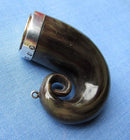 Miniature Horn & Silver Mounted Vinaigrette/Edinburgh 1896/Sponge