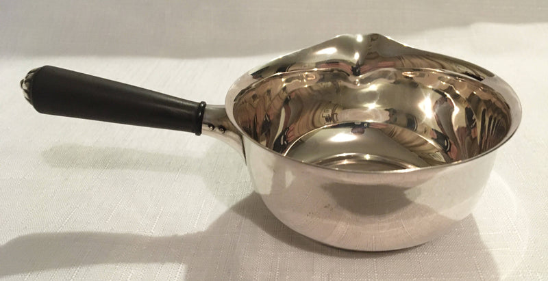 Danish 830 silver sauce pot by Carl M Cohr of Fredericia. Assay mark of Johannes Siggaard 1939.