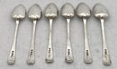Georgian, George III, Six Silver Teaspoons. London 1808 Robert Rutland. 3.3 troy ounces.