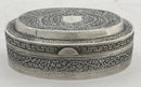 Indian Colonial White Metal Table Snuff Box, circa 1870 - 1910. 3.8 troy ounces.