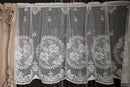 Bella Period design Cream cotton lace cafe curtain 29" drop off the roll per metre