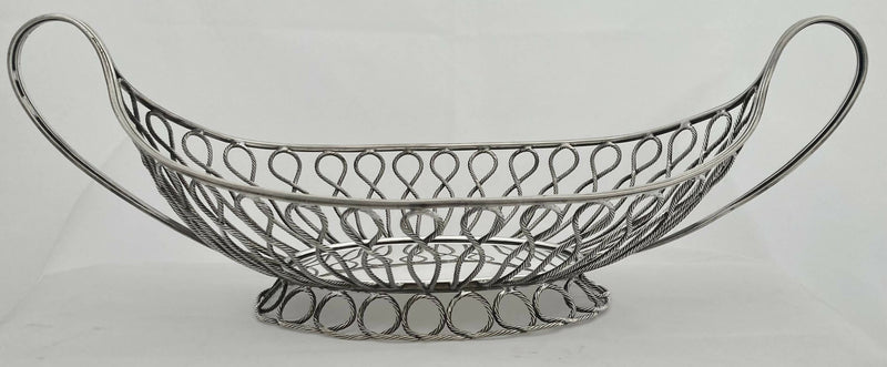 Georgian, George III, Old Sheffield Plate Rope Twist Cake Basket, circa 1770.