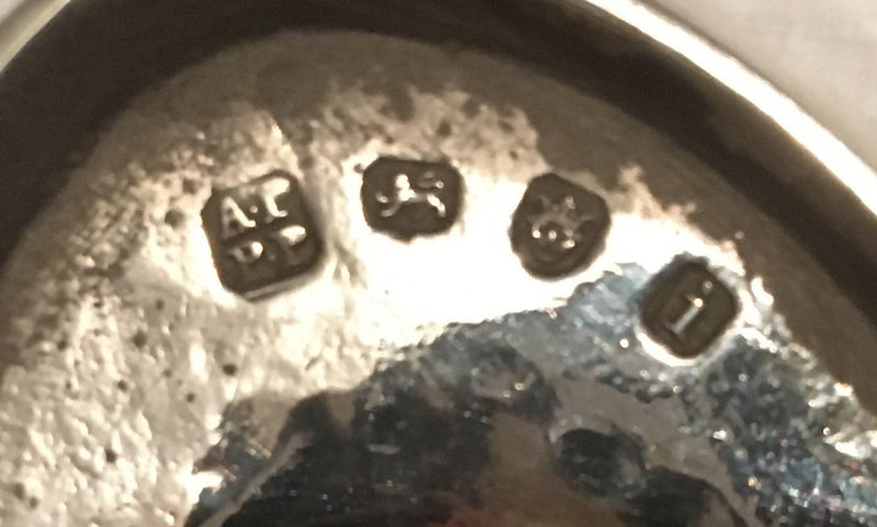 Georgian, George III, matching set of four silver pedestal salts. London 1784 Abraham Peterson & Peter Podio. 12.8 troy ounces.