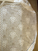 Marthe - Victorian Style white Cotton Lace Curtain Panelling By The Metre- Width 90cms - 36""