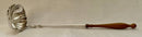 George II Style Silver Plated Toddy Ladle with Turned Fruitwood Handle.
