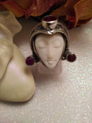 New Unique Ruby Ring With Carved Face