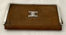 Victorian Silver Mounted Leather Wallet for The 18th Hussars. London 1879 Thomas Edward Tinworth.