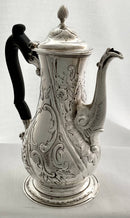 Georgian, George III, Silver Coffee Pot. London 1769 Francis Crump. 15.8 troy ounces.