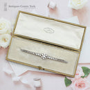 Edwardian 18ct Diamond Flower Bar Brooch