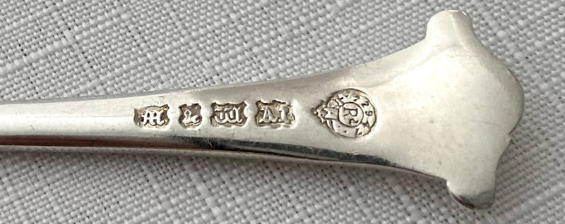 Victorian Cased Set of Twelve Silver Plated & Gilded Ice Cream Spades. Mappin & Webb, circa 1887.