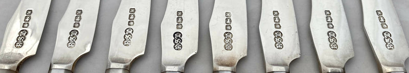 George VI Silver Hors d'Oeuvres Service for Eight. Sheffield 1939 Reid & Sons Ltd.
