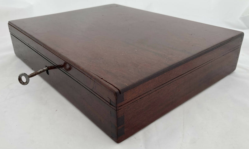 Georgian, George III, Mahogany Cased Crested Silver Dessert Service for Twelve. London 1809 Moses Brent.