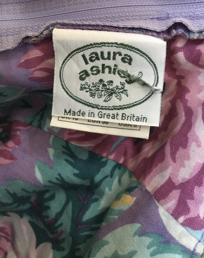 Vintage Laura Ashley Strapless Floral Tea Dress