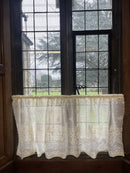 Cottage Victorian Design Birds & Butterfly Cotton Lace Curtain Panel 18" drop Cafe Curtain Brise Bise ecru by the metre