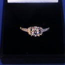 Silver Three Stone Cubic Zirconia Ring Size P