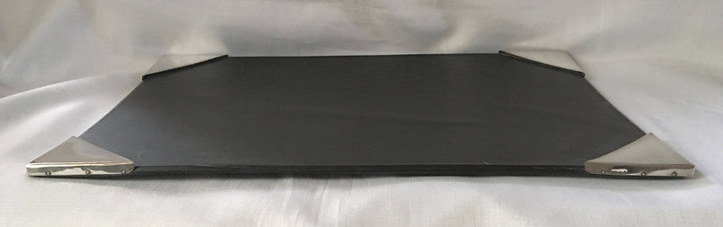 Rare Maltese Roman standard 917 silver desk blotting sheet holder.