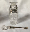 Georgian, George III, silver cruet stand with later silver mounted cut glass bottles. Circa 1784 - 1821. 4.9 troy ounces.