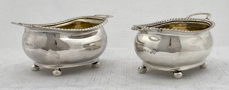 Georgian, George III, Pair of Silver Salts. London 1809 Thomas James. 5.6 troy ounces.