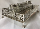 Georgian, George III, large silver galleried inkstand. London 1770 Robert Peaston. 20 troy ounces.
